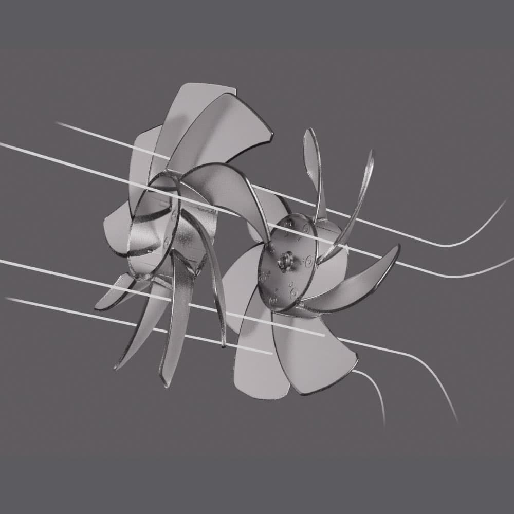 2重反転ファンイメージ